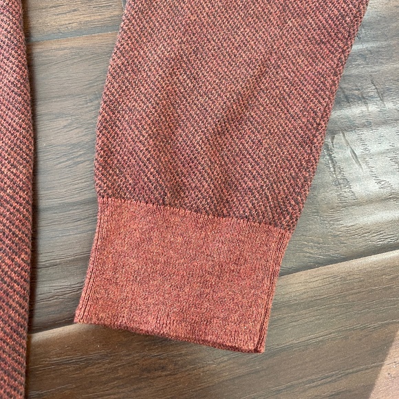 JOS A BANK RESERVE Men's Cashmere Blend Mock Neck Sweater Rust Black Sz Large - Picture 10 of 12